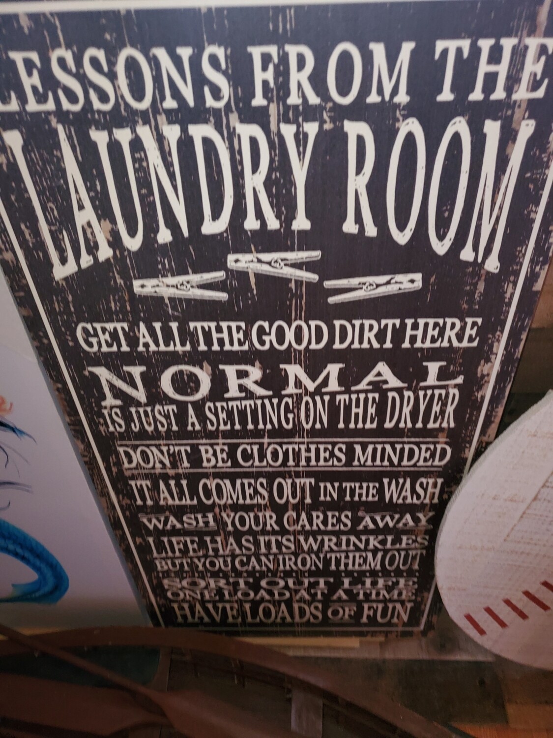 Large laundry  sign