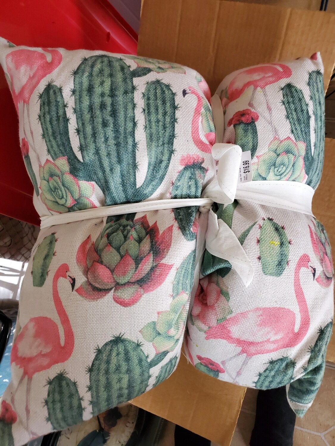 Double flamingos  pillows