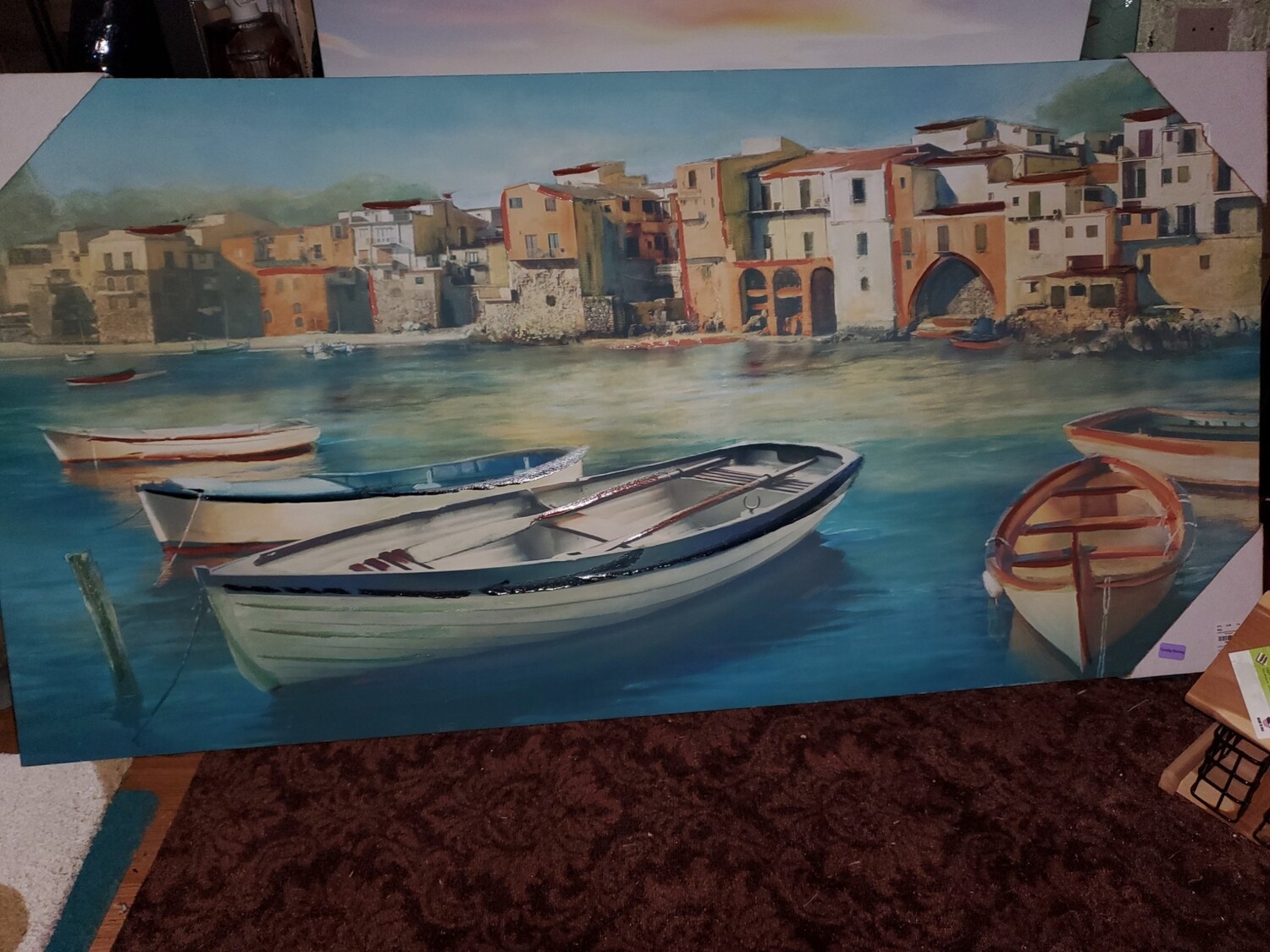 Beautiful  blue boat picture