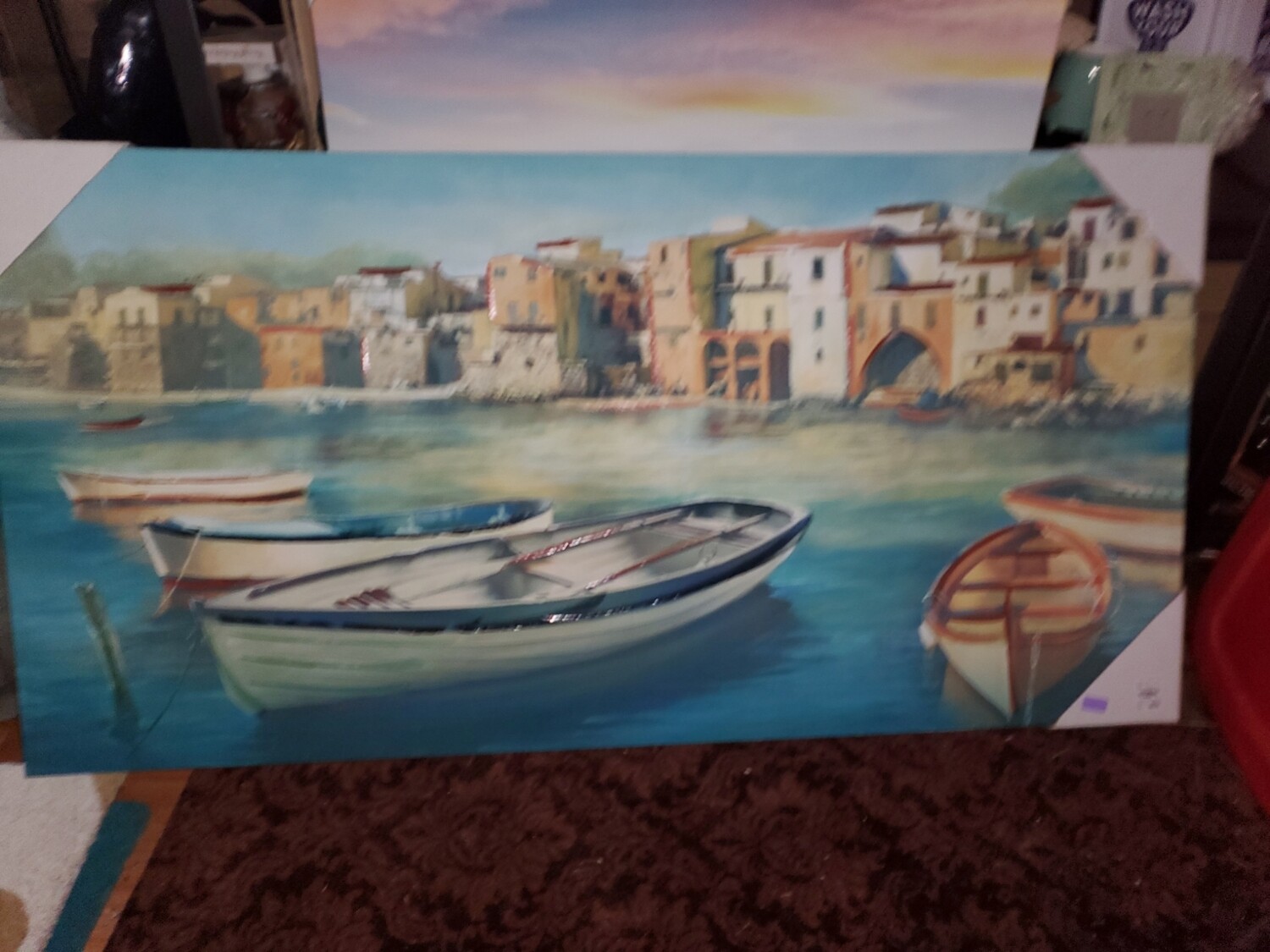 Beautiful  blue boat picture