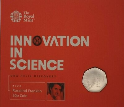 2020 Rosalind Franklin Brilliant Uncirculated 50p coin