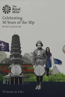 2019 Celebrating 50 Years of the 50p Brilliant Uncirculated Set of 50p coins
