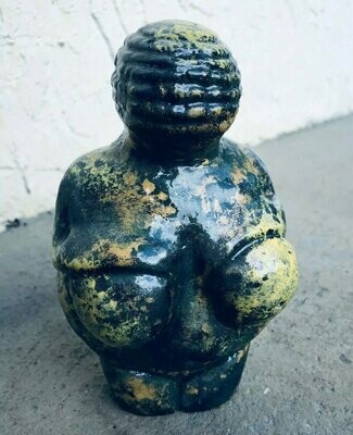 Venus Of Willendorf Concrete Statue - Forest Design