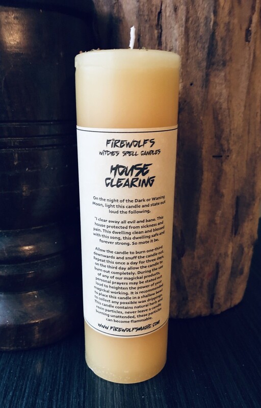 HOUSE CLEARING Ritual Pillar Candle