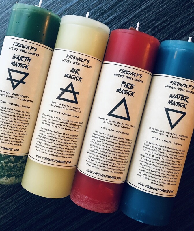 FOUR ELEMENTS MAGICK - Pillar Candle Set