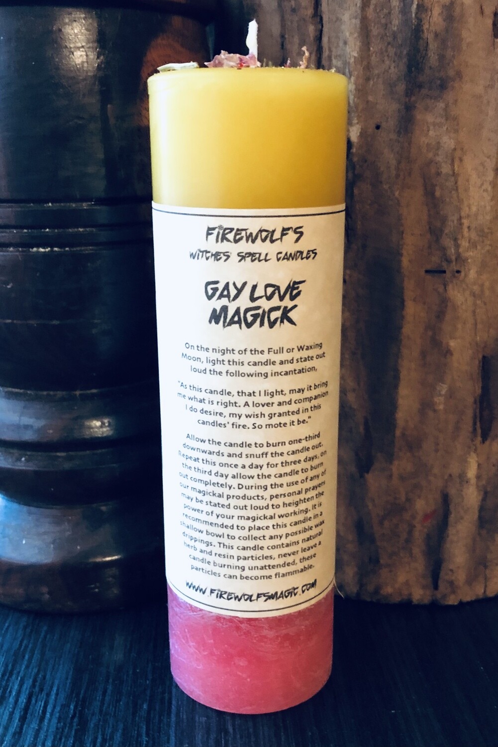 GAY LOVE MAGICK Pillar Candle