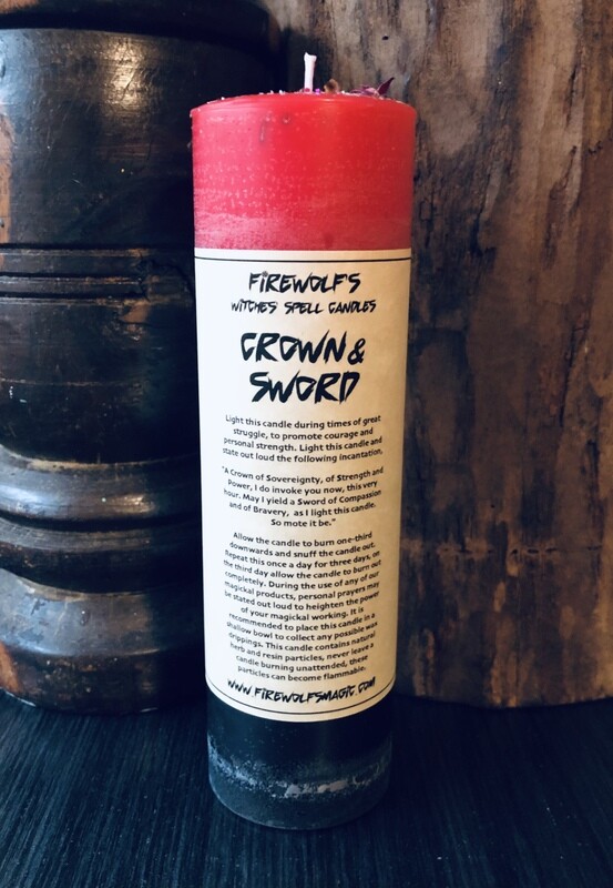 CROWN & SWORD MAGICK Pillar Candle