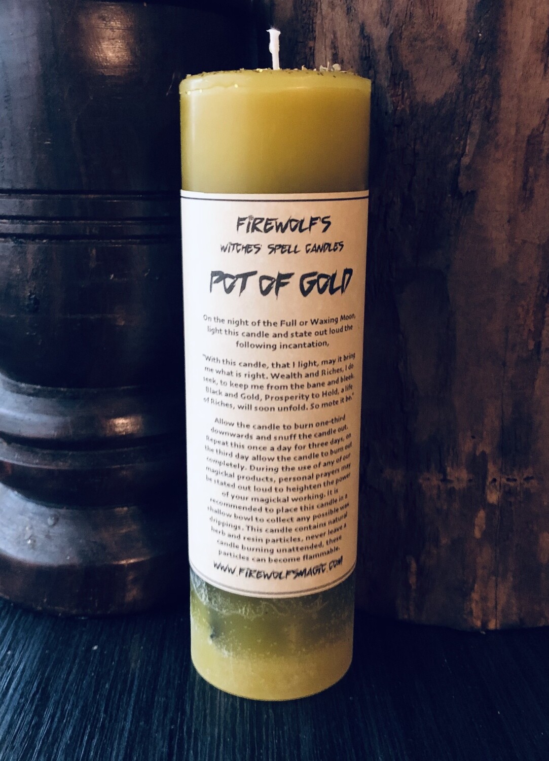 POT OF GOLD MAGICK Pillar Candle