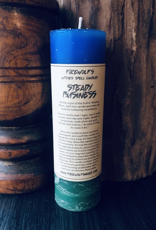 STEADY BUSINESS MAGICK Pillar Candle