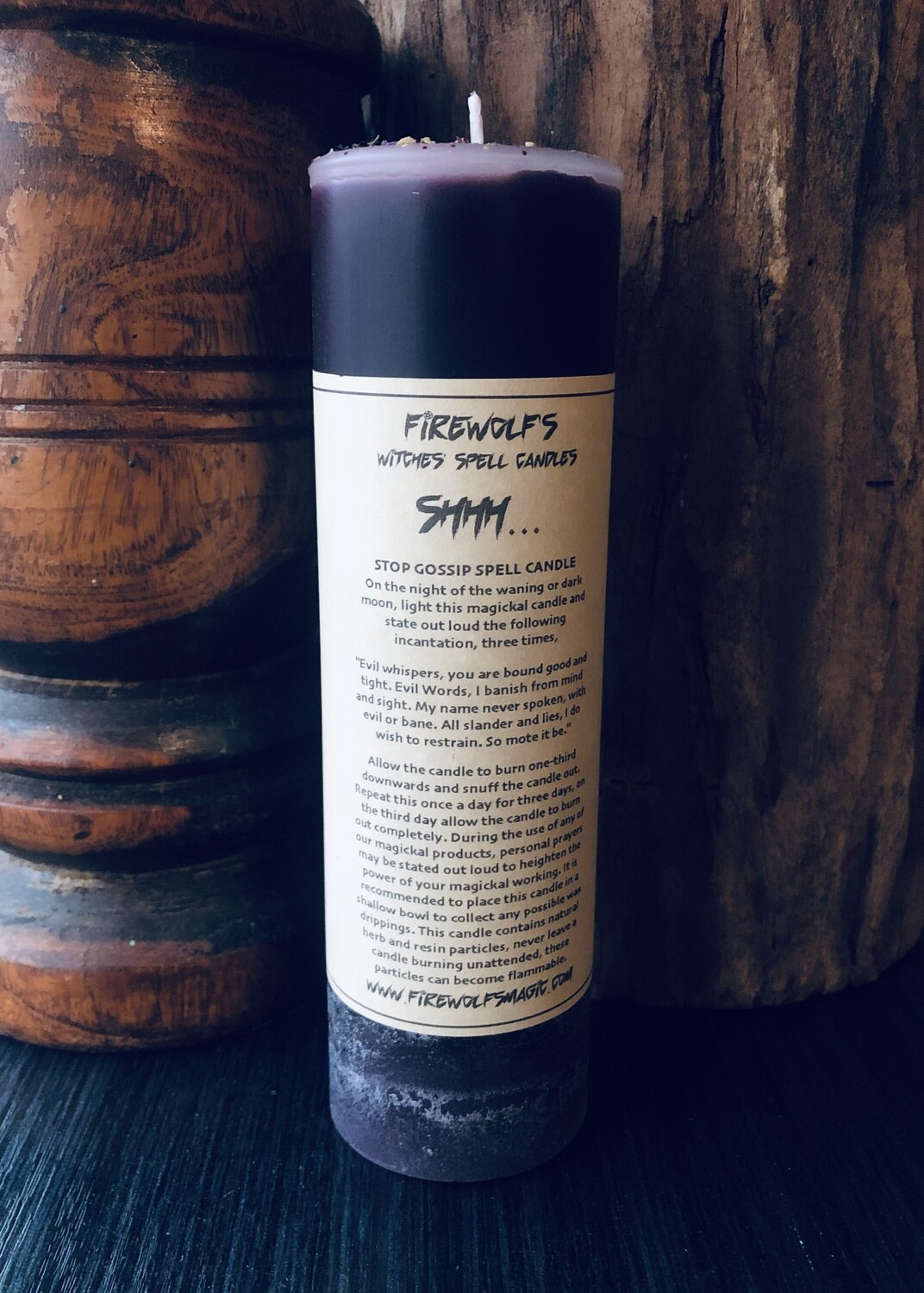 SHHH... Spell Pillar Candle