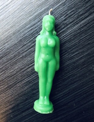 FEMALE SHAPED Figure Candle (Green)