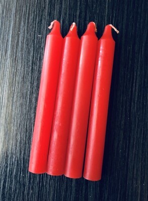 TAPER CANDLES (Red 6")