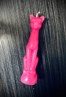 CAT SHAPED Figure Candle (Pink)