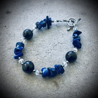 Jet & Lapis Lazuli Bracelet