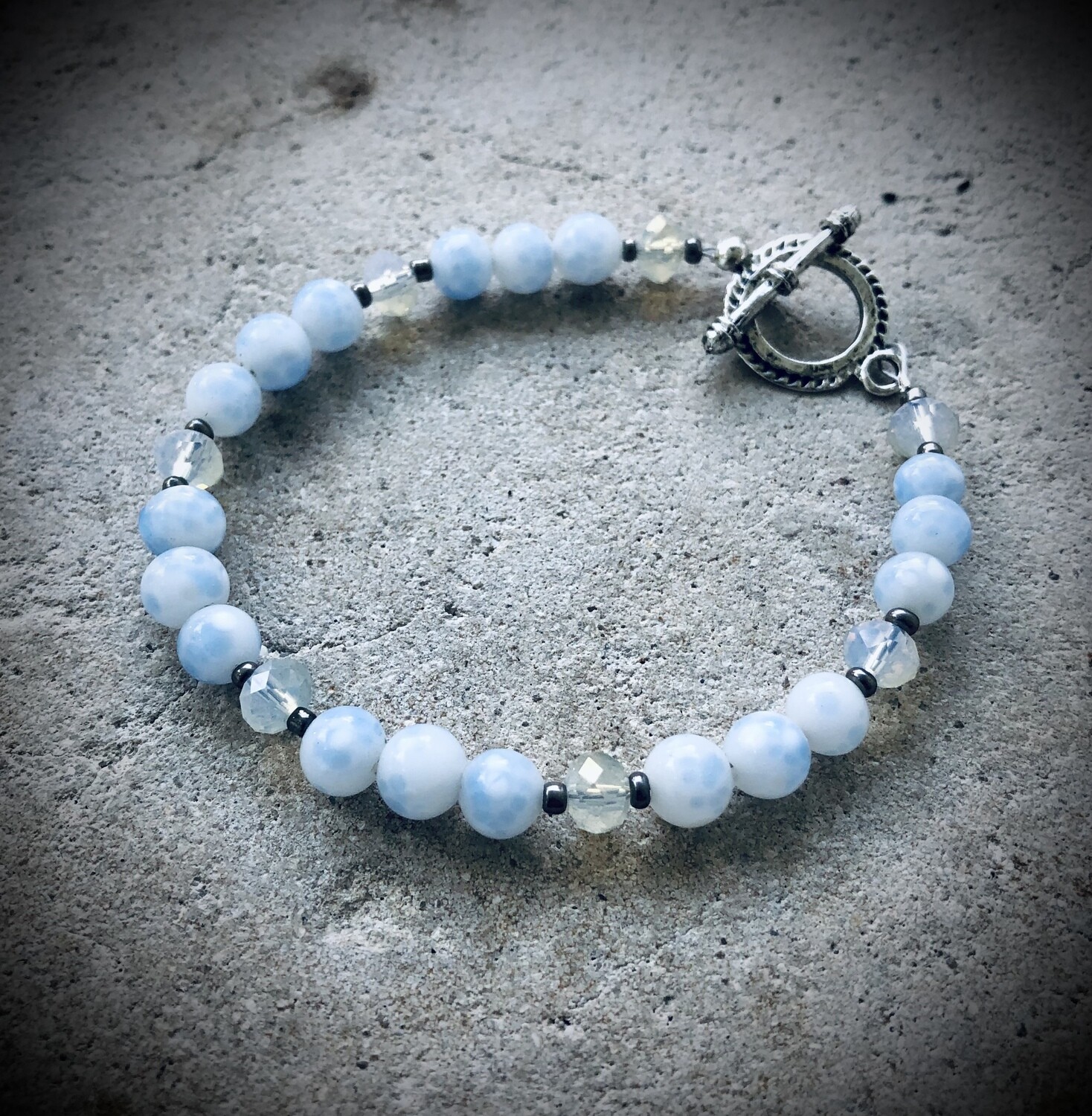 Chalcedony & Opalite Bracelet