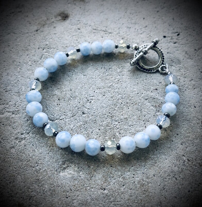 Chalcedony & Opalite Bracelet