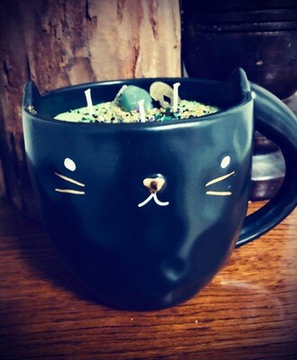 BLACK CAT MAGICK Jar Mug Candle