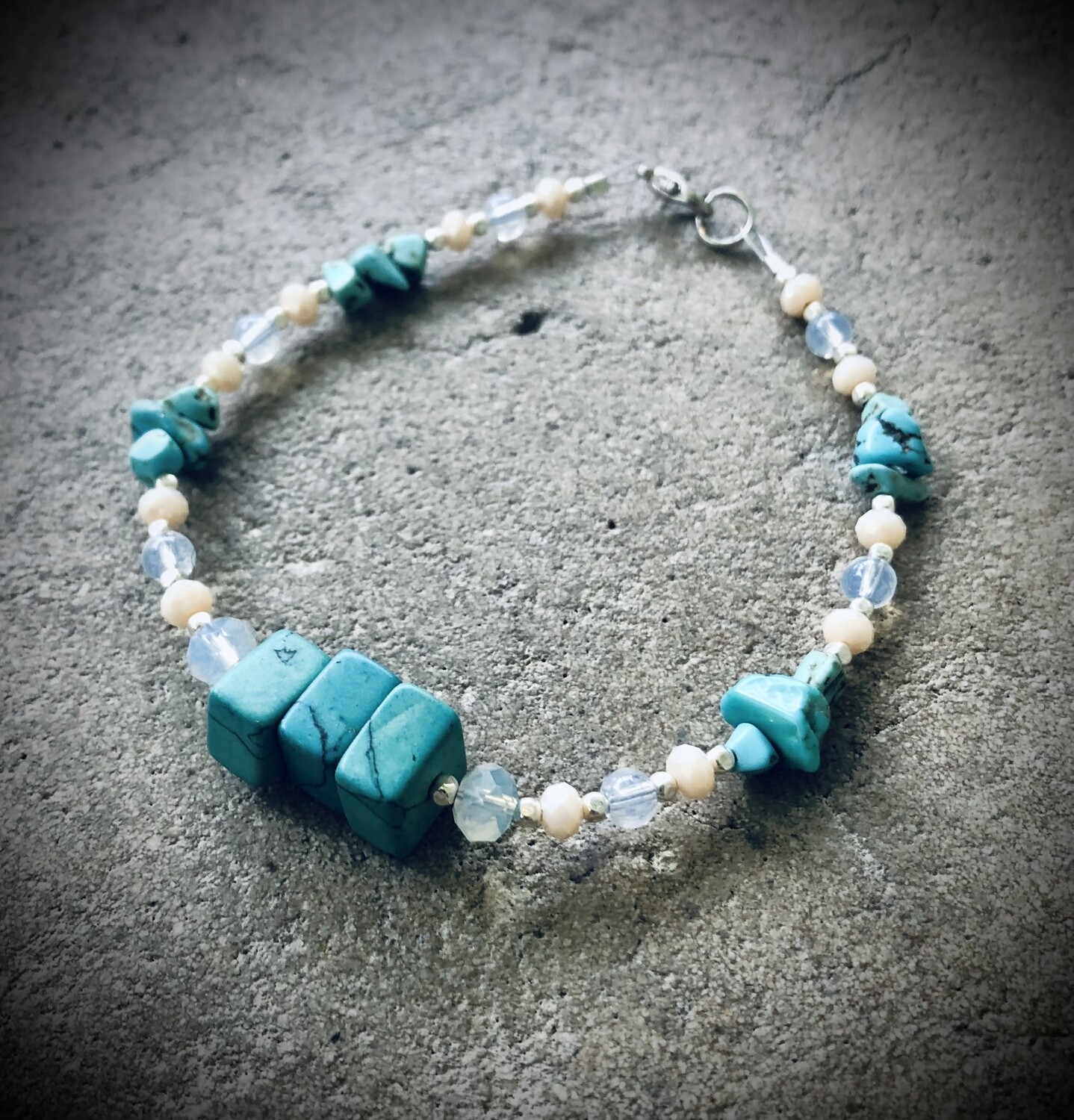 Turquoise, Howlite & Opalite Bracelet