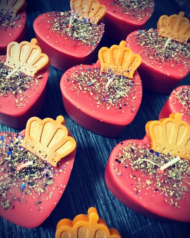 HEART SHAPED FIXED CANDLES (Strength & Courage)