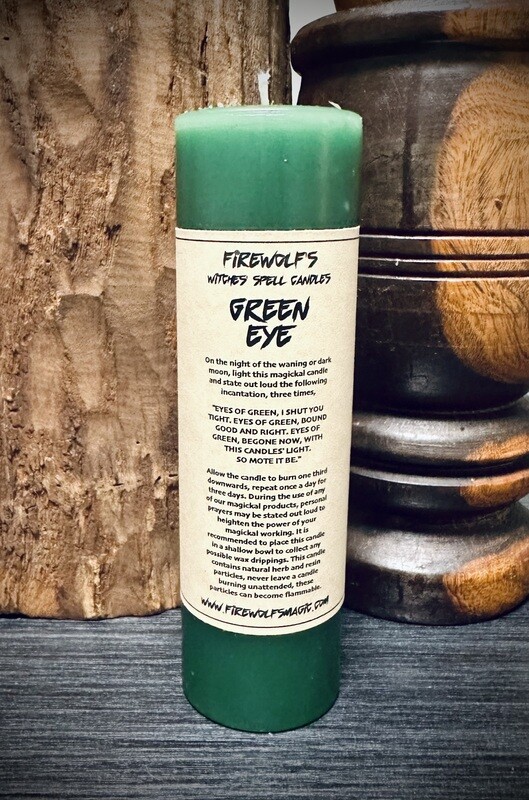 GREEN EYE MAGICK Pillar Candle
