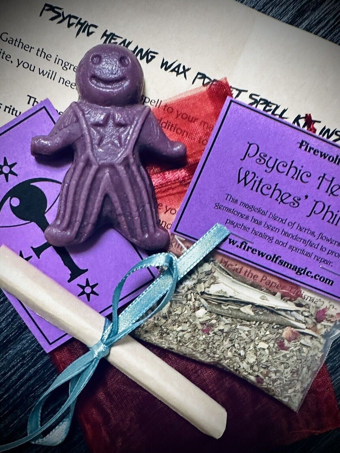 PSYCHIC HEALING & EMPOWERMENT Wax Poppet Ritual Kit