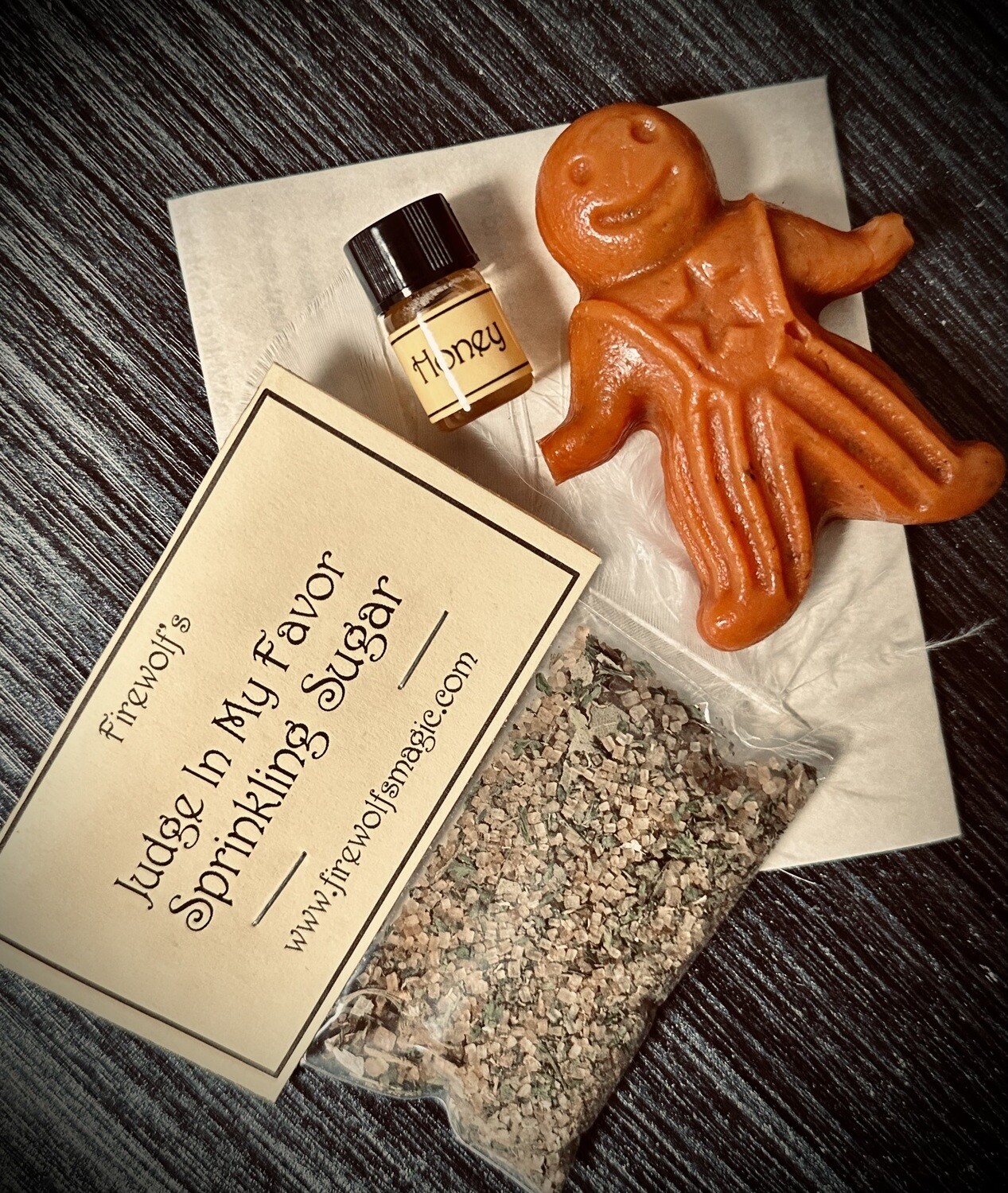 JUDGE IN MY FAVOR Wax Poppet Doll Ritual Kit
