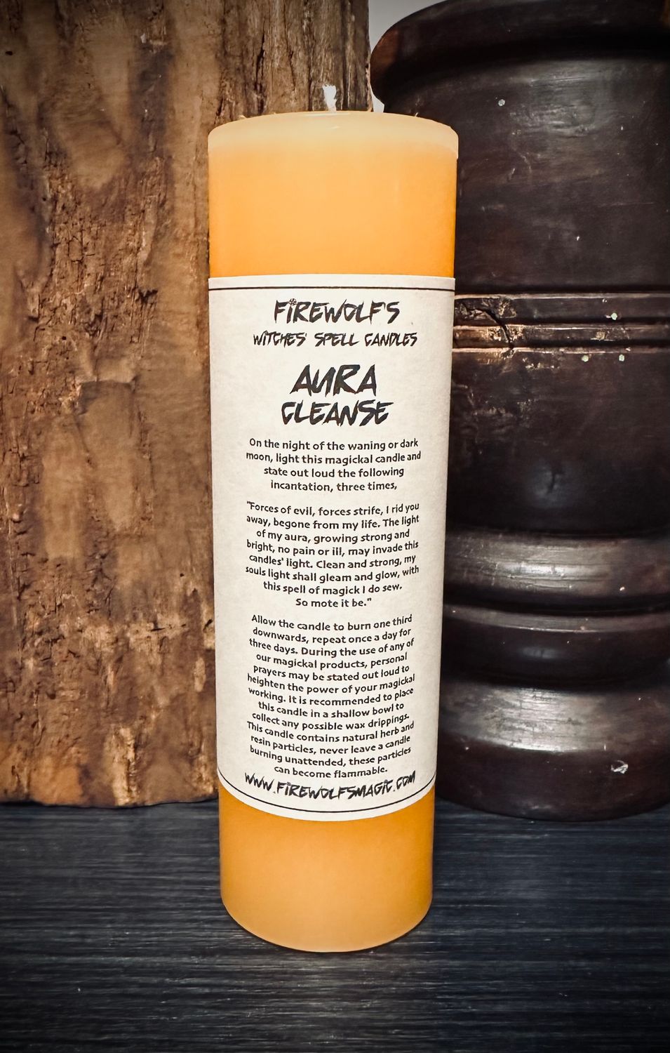 AURA CLEANSE MAGICK Pillar Candle