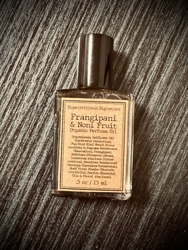 FRANGIPANI & NONI FRUIT Organic Perfume Oil