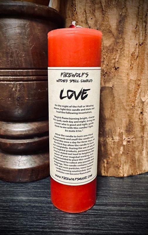 LOVE DRAWING MAGICK Pillar Candle