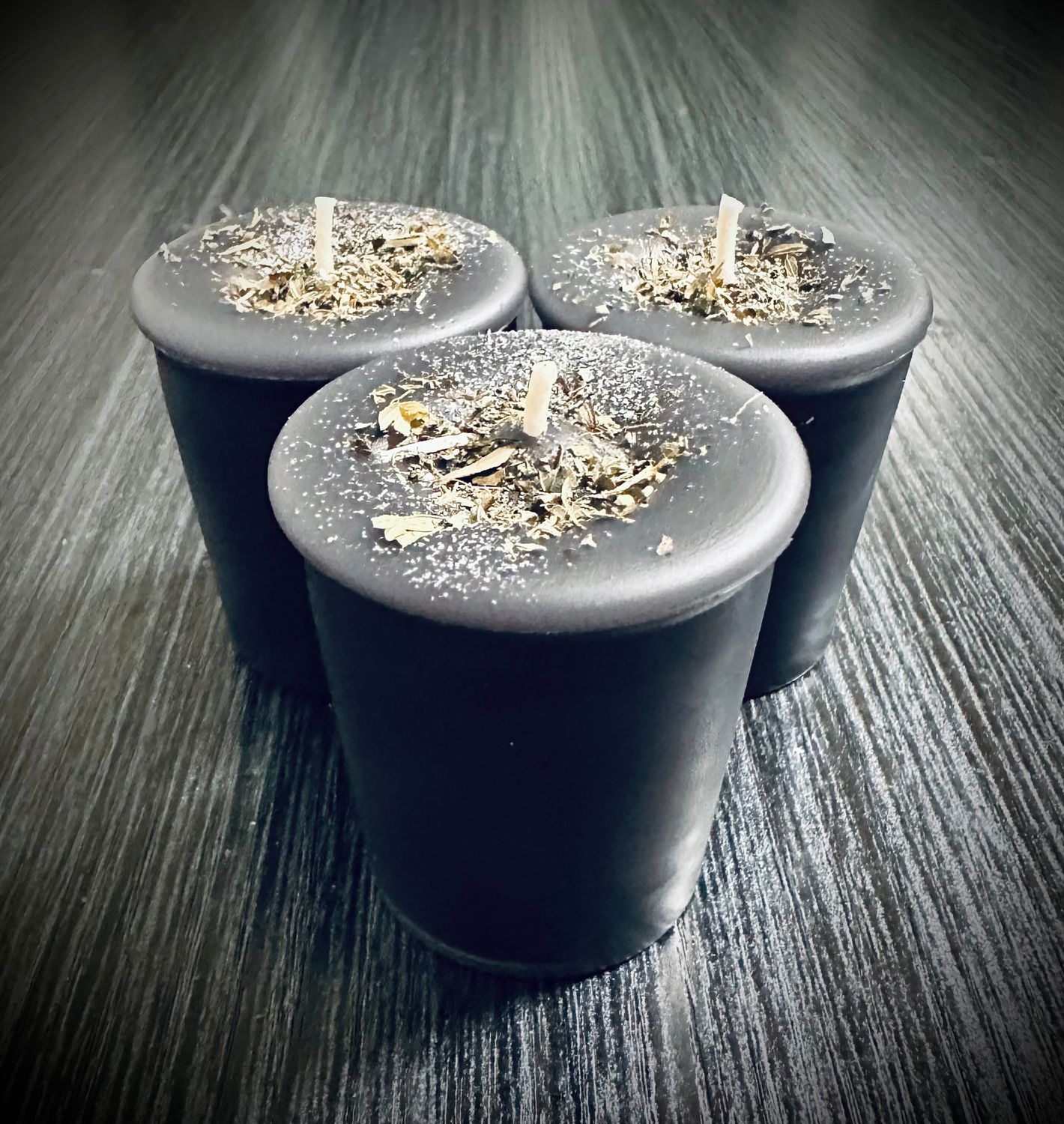 BLACK FEATHER MAGICK Votive Candles (Set of 3)