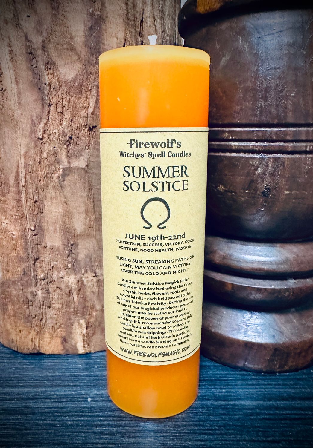 SUMMER SOLSTICE Witches' Pillar Candle