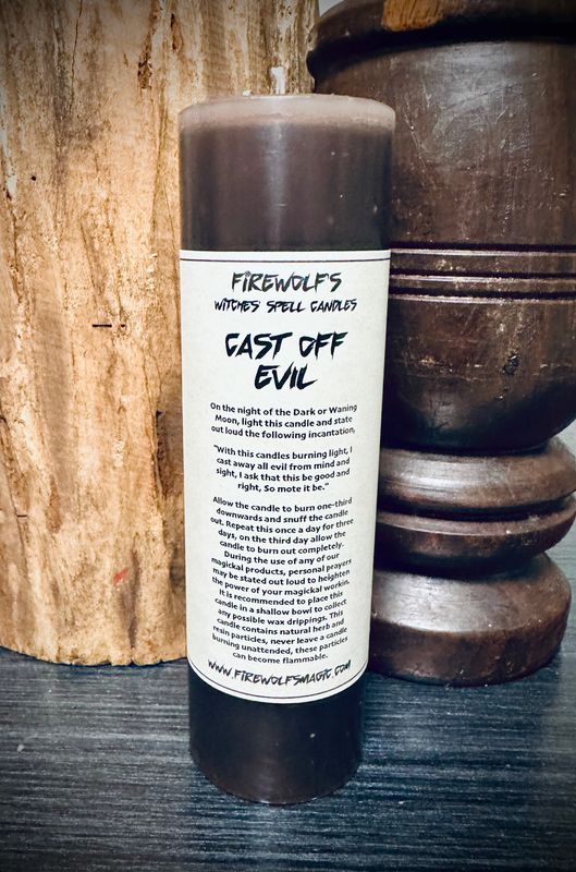 CAST OFF EVIL MAGICK Pillar Candle