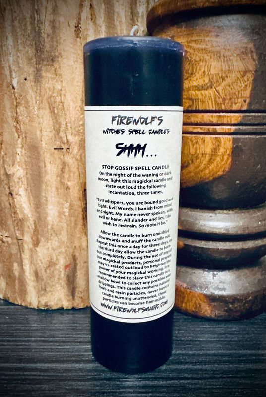 SHHH... Spell Pillar Candle