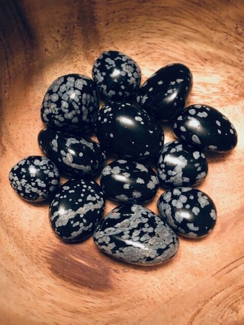 SNOWFLAKE OBSIDIAN - Tumbled SNOWFLAKE OBSIDIAN - Tumbled