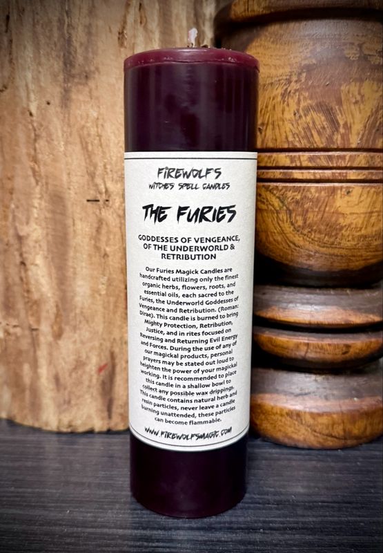 FURIES Magick Pillar Candle FURIES Magick Pillar Candle