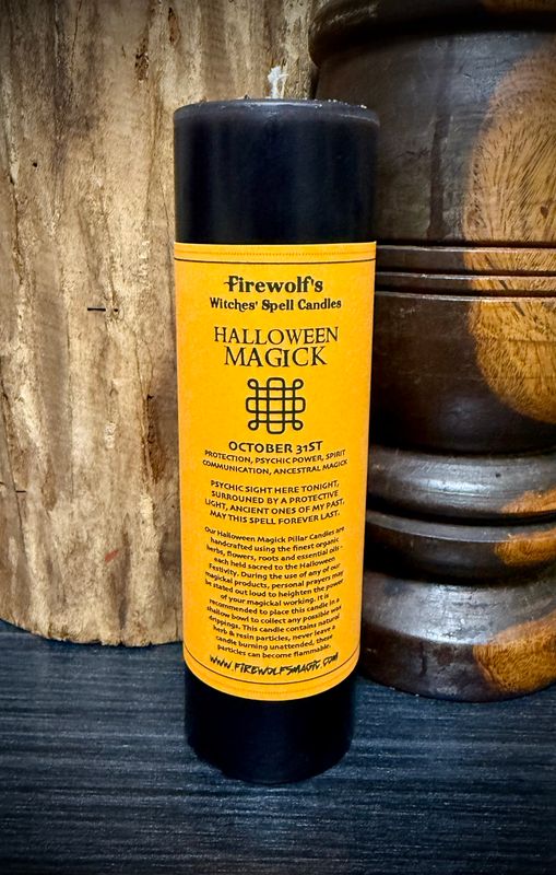HALLOWEEN MAGICK Pillar Candle HALLOWEEN MAGICK Pillar Candle