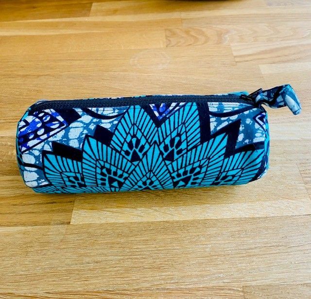 Mäppchen / Schlampermäppchen aus Ruanda - blau - Mäppchen / Schlampermäppchen aus Ruanda - blau -
