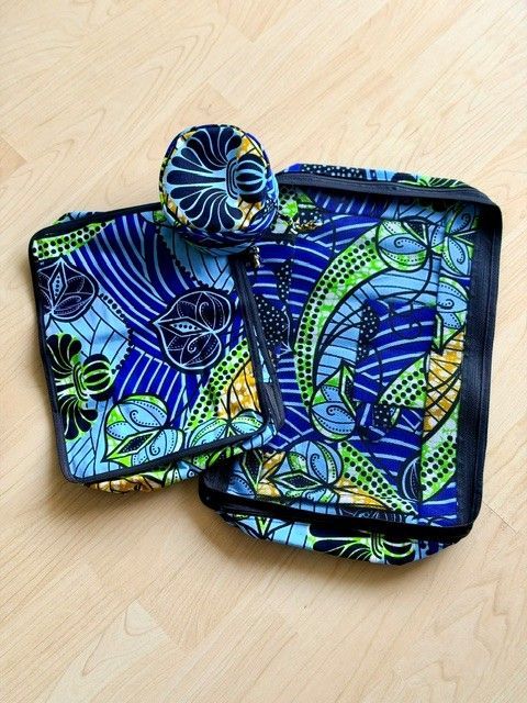 Koffer-Organizer / Packbeutel Set aus Ruanda (blau) Koffer-Organizer / Packbeutel Set aus Ruanda (blau)