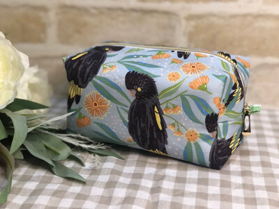 Black Cockatoo Boxy Pouch - Large