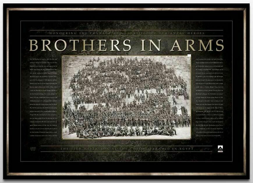 Brothers in Arms 11th Battalion Cheops Pyramid Egypt ANZAC