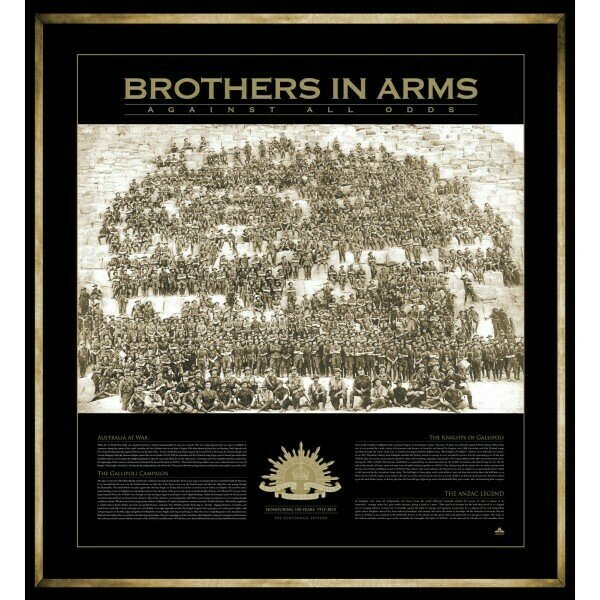 Spirit Of Anzac "Brothers In Arms" Centennial Edition Framed Print