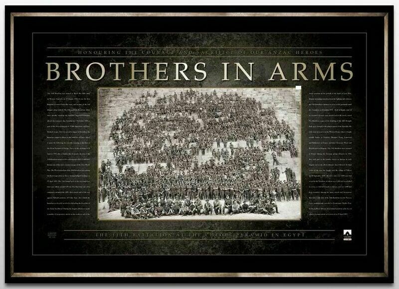 Brothers in Arms 11th Battalion Cheops Pyramid Egypt ANZAC