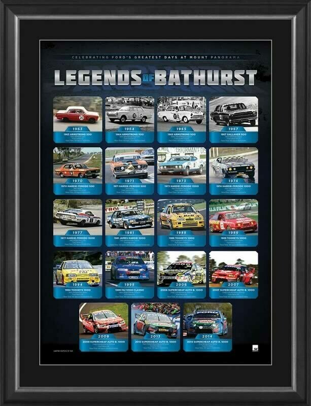 Ford Legends of Bathurst Framed Sportsprint