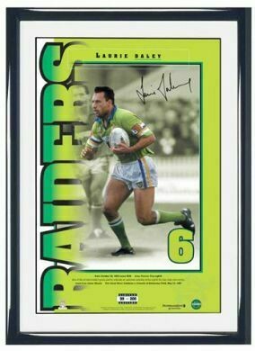 ‘Numbers Up’ Canberra Raiders Laurie Daley Signed Sportsprint