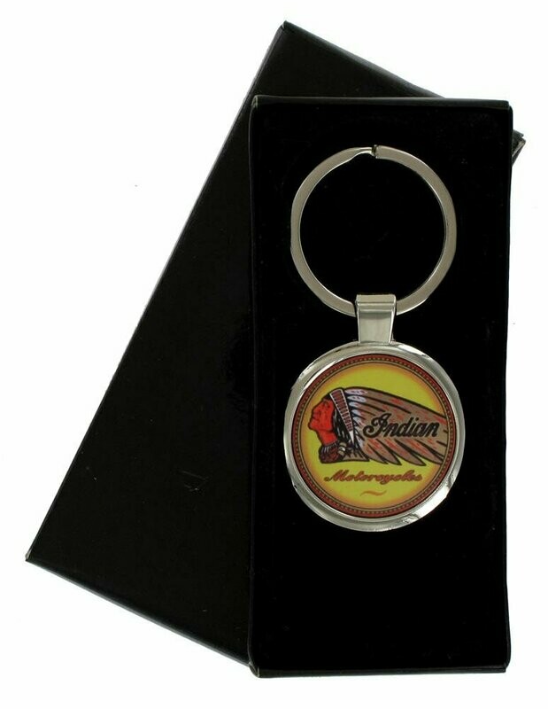Indian Head Motorcycles Metal Keyring