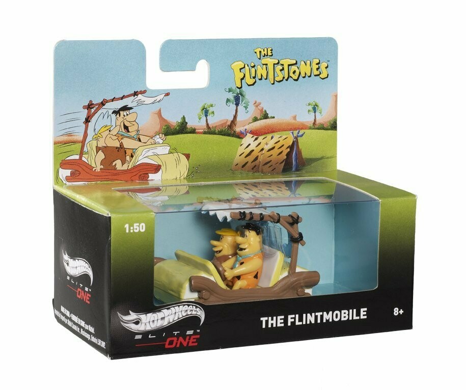 Hot Wheels Elite One 1:50 Flintstones Vehicle w/figures The Flintmobile