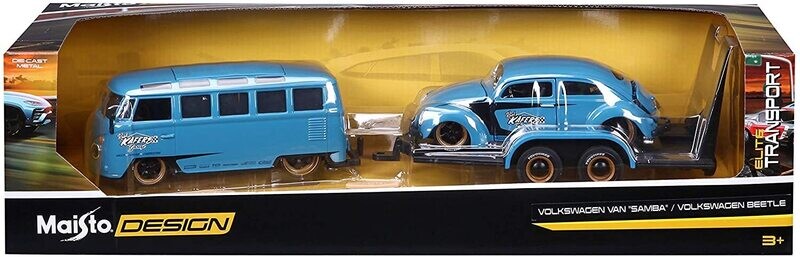 Maisto Design Elite Transport 1:24 Volkswagen Van "Samba"/Volkswagen Beetle