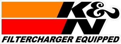 K & N Filtercharger Equipped Large Decal Sticker K & N Filtercharger Equipped Large Decal Sticker