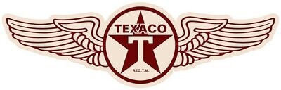 Texaco Wings Embossed Tin Sign