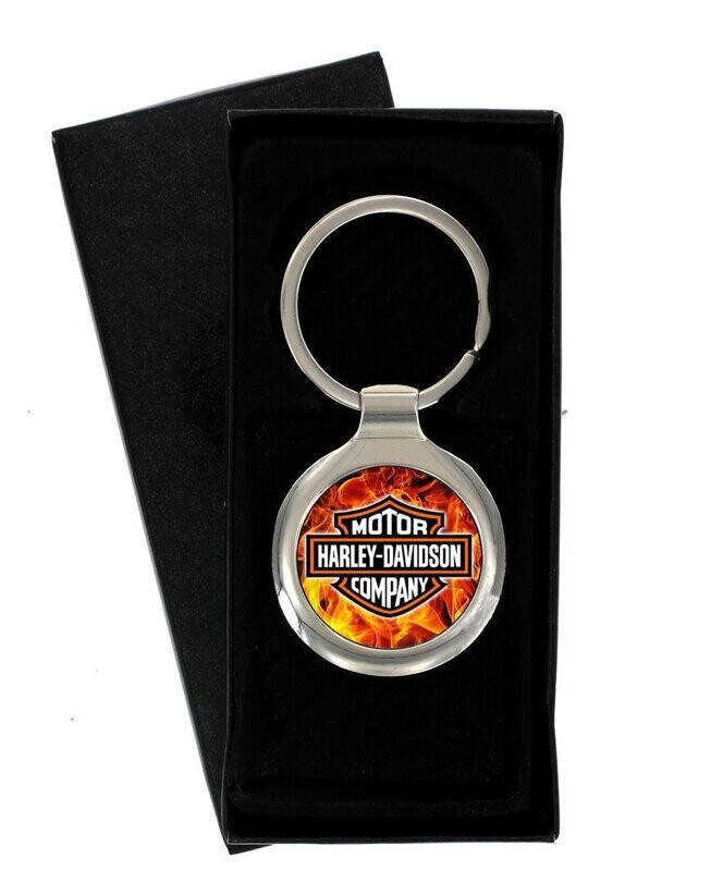 Harley Davidson Fire Metal Keyring